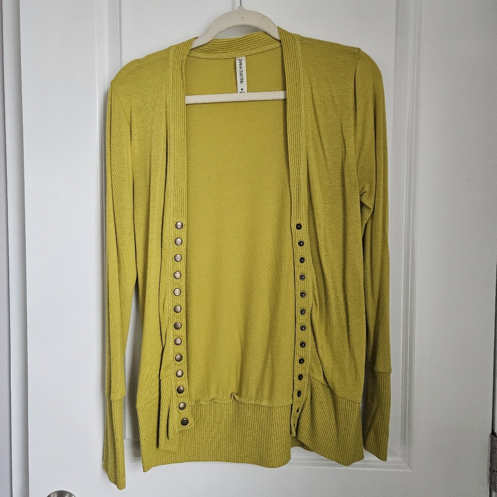 Mustard buttoned cardigan